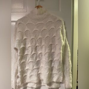 Free Press White Turtleneck Sweater
